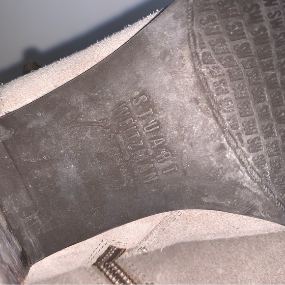 Stuart Weitzman Kickstart Studded Suede Ankle Boot 6 - Picture 12 of 14